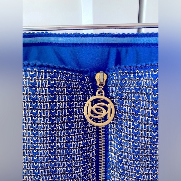 Blue and Silver Embroidered Mini Strapless Romper - Picture 9 of 10